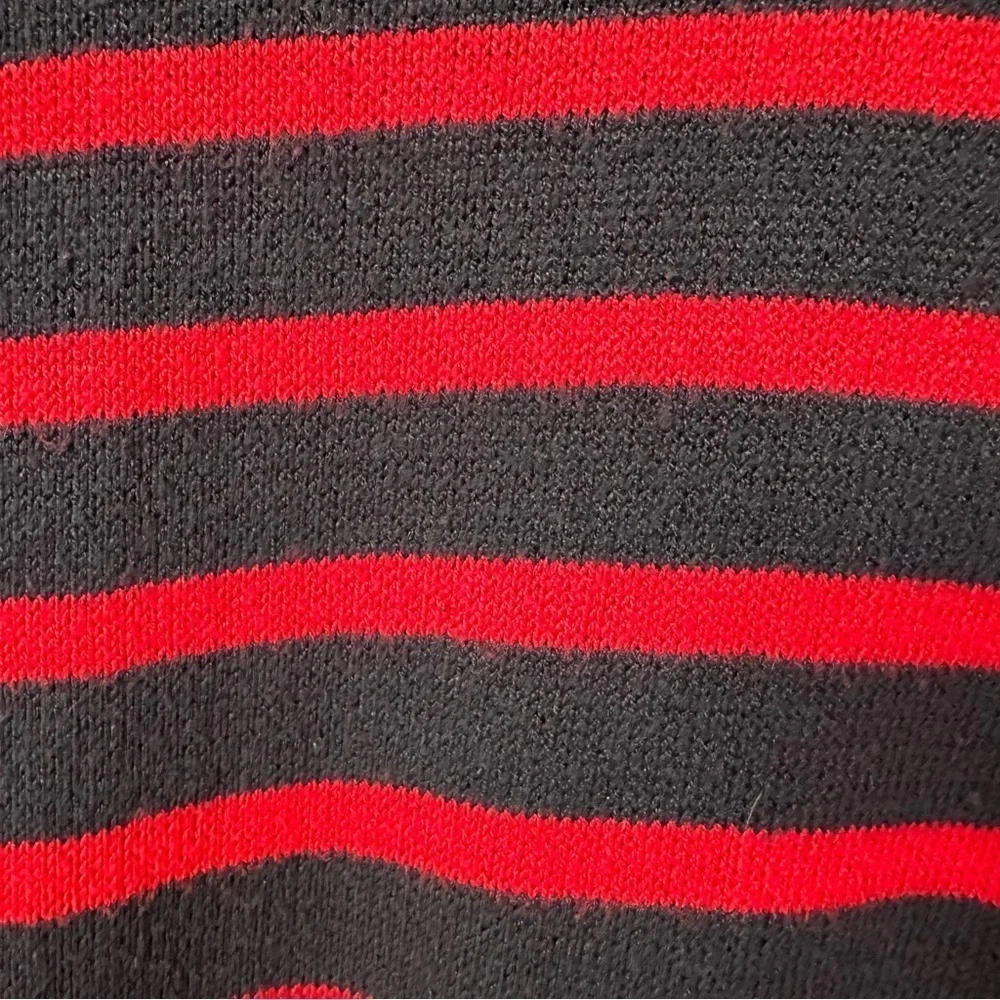 41 Hawthorn Lizzy Navy and Red Stripe Long Sleeve Crewneck, Large